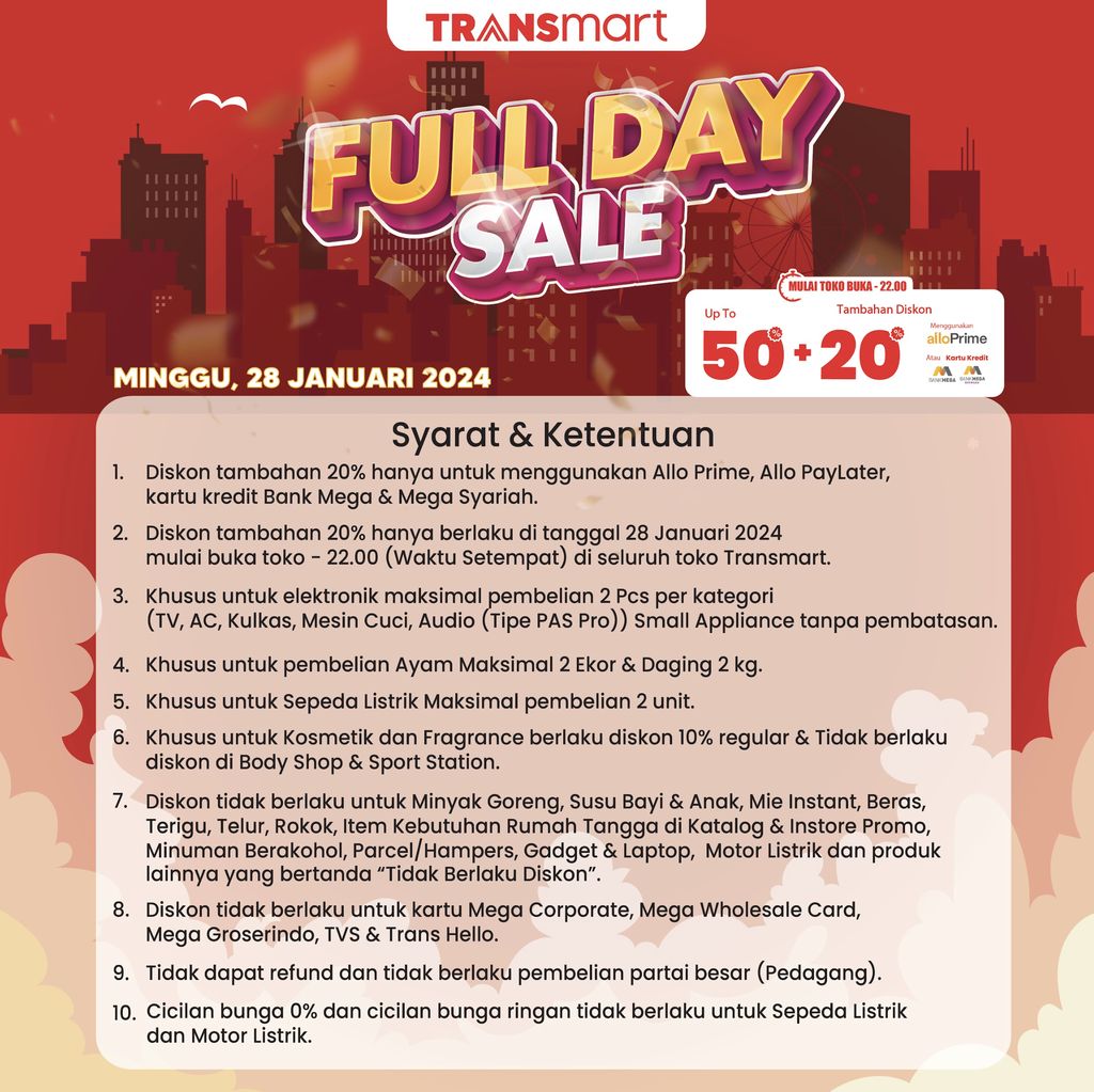 Transmart Full Day Sale 28/1