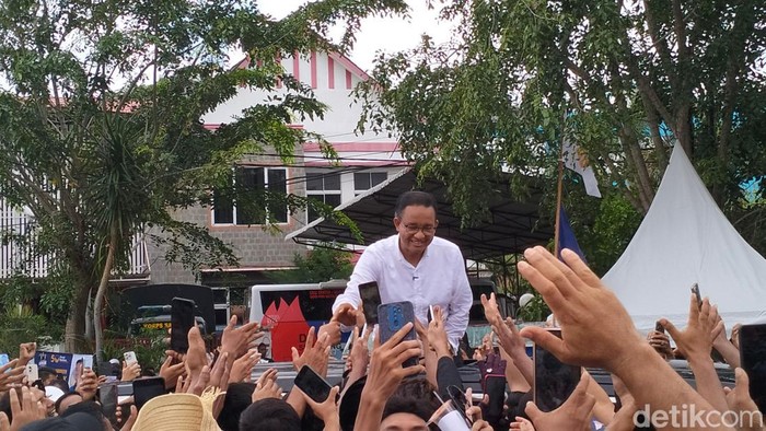Anies Baswedan berkampanye di Banda Aceh. (Agus Setyadi/detikSumut)