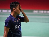 Ekspresi Ginting Tersingkir dari Semifinal Indonesia Master 2024