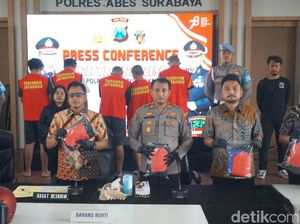 6 Pesilat Jadi Tersangka Pengeroyokan Pemuda di Jalan Tunjungan Surabaya