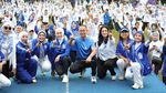 Sekjen PAN Gelar Senam Sehat untuk Konsolidasi Saksi dan Relawan