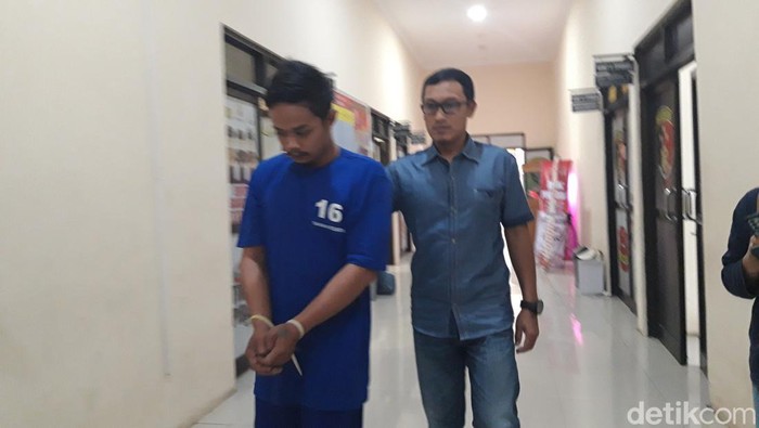 Tersangka MR (26) ditahan di Mapolres Boyolali, Sabtu (27/1/2024).