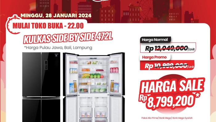 Transmart Full Day Sale kembali hadir Minggu (28/1/2024). Berbagai promosi hadir memenuhi kebutuhan para pelanggan setia Transmart seperti barang elektronik.