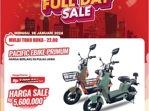 Sepeda Listrik di Transmart Full Day Diskon Jutaan Rupiah