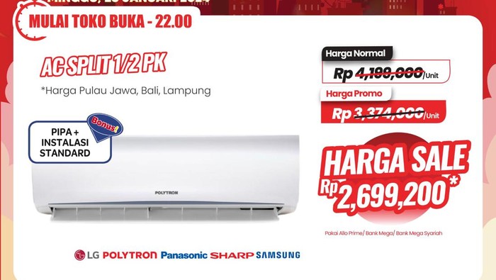 Transmart Full Day Sale kembali hadir Minggu (28/1/2024). Berbagai promosi menarik hadir untuk memenuhi kebutuhan para pelanggan setia Transmart seperti barang elektronik.