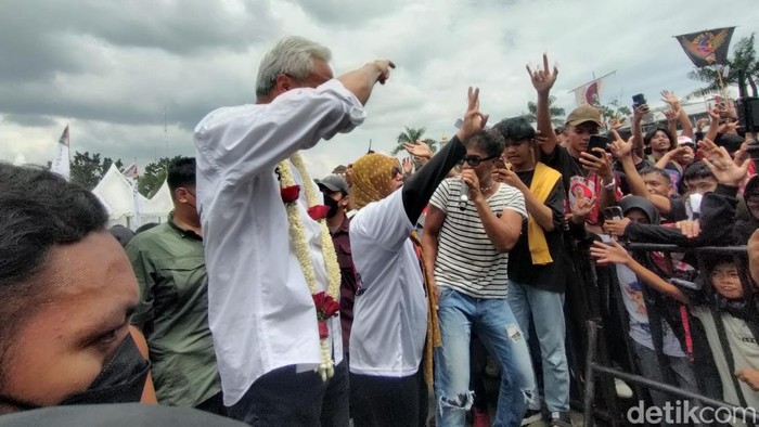 Ganjar kampanye di Medan. (Dwi Rahmawati/detikcom)