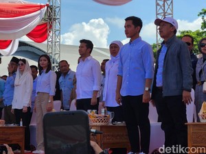 Gibran Kampanye di Sidoarjo, Ditemani Khofifah hingga Emil Dardak