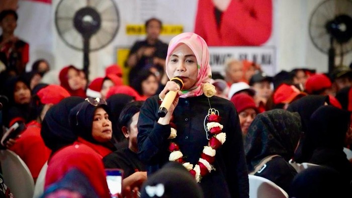Istri capres nomor urut 3 Ganjar Pranowo, Siti Atikoh Supriyanti di Jombang, Jawa Timur (dok. Ist)