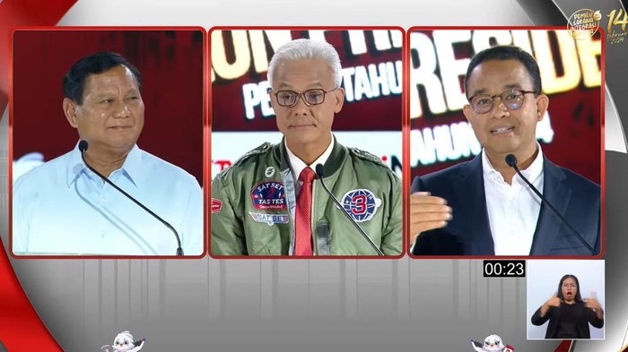 Jadwal debat capres terakhir berlangsung pada 4 Februari 2024.