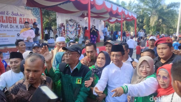 Mahfud Md di Asahan. (Perdana Ramadhan/detikSumut)