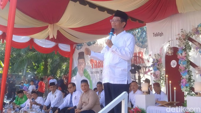Mahfud Md di Asahan. (Perdana Ramadhan/detikSumut)