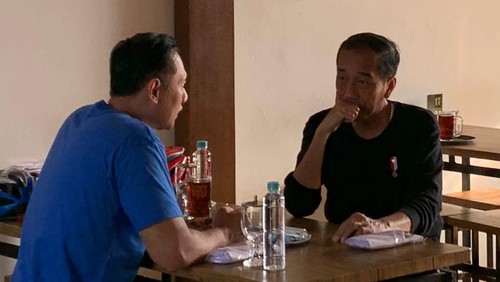Momen pertemuan AHY dan Jokowi di Yogyakarta