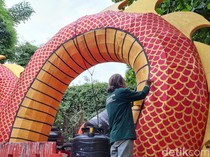 Mengintip Liong Naga Raksasa yang Bakal Muncul Ramaikan Imlek di Surabaya