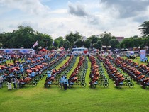Pertama di Dunia, Becak Listrik Diluncurkan oleh TKN Prabowo di Madiun