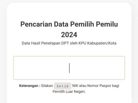 Cara cek DPT Online Pemilu 2024.
