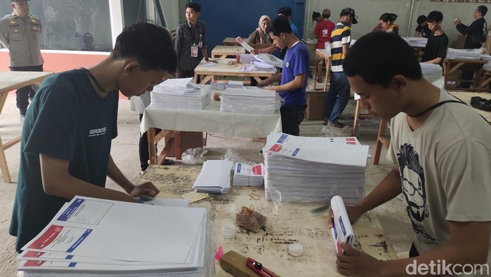 Gudang logistik Pemilu 2024 KPU Kabupaten Lebak, Banten. (Foto: Fathul Rizkoh/detikcom)