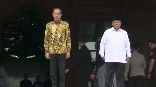 Jokowi dan Prabowo di Peresmian Graha Akmil di Magelang, Jawa Tengah.