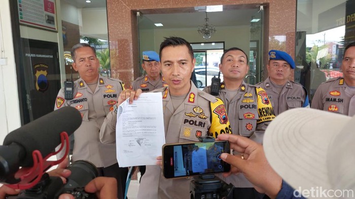 Kapolres Karanganyar AKBP Jerrold Hendra Kumontoy, saat ditemui awak media di Mapolres Karanganyar, Senin (29/1/2024).