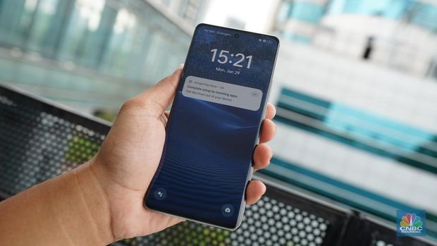 Oppo Reno 11 Pro 5G. (CNBC Indonesia/Tias Budiarto)