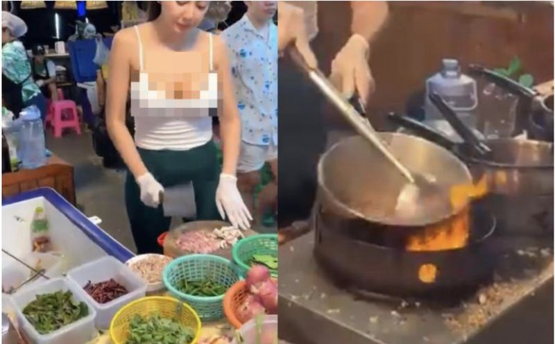 Penjual Berbaju 'Sexy' Ini Diprotes Gegara Jorok Saat Sajikan Makanan