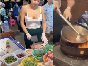 Penjual Berbaju Sexy Ini Diprotes Gegara Jorok Saat Sajikan Makanan
