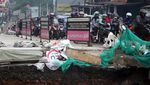 Potret Macet Horor di Sawangan Depok Imbas Pembangunan Jembatan