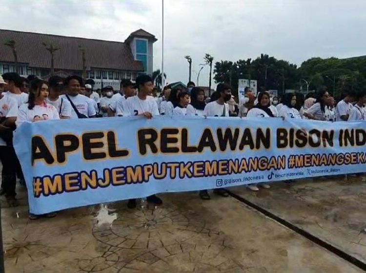 Relawan Bison Apel Akbar Dukung Prabowo-Gibran di Tangsel