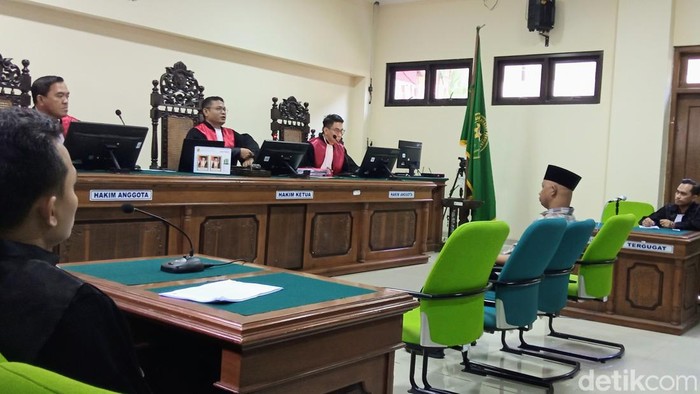 Sidang putusan kasus caleg di Purworejo kampanye libatkan anak di bawah umur di Pengadilan Negeri (PN) Purworejo, Senin (29/1/2024).