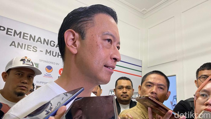 Tom Lembong, Co-Captain Timnas AMIN. (Tina Susilawati/detikcom)
