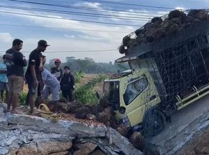 Jalan Menuju IKN di Penajam Paser Utara Ambles, Buka-Tutup Diterapkan