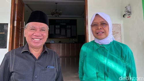 Waketum DPP PPP Ermalena (kanan) dan Ketua DPW PPP NTB Muzihir (kiri) saat ditemui di Kantor DPW PPP NTB pada Senin (29/1/2024).