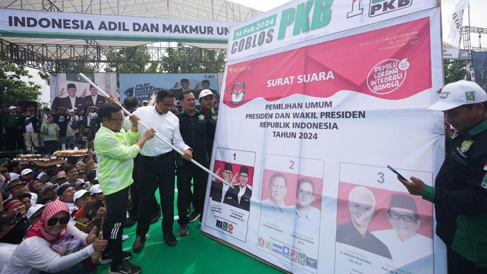 Anies Baswedan dan Cak Imin saat kampanye di Tegal (Kurniawan/detikcom)