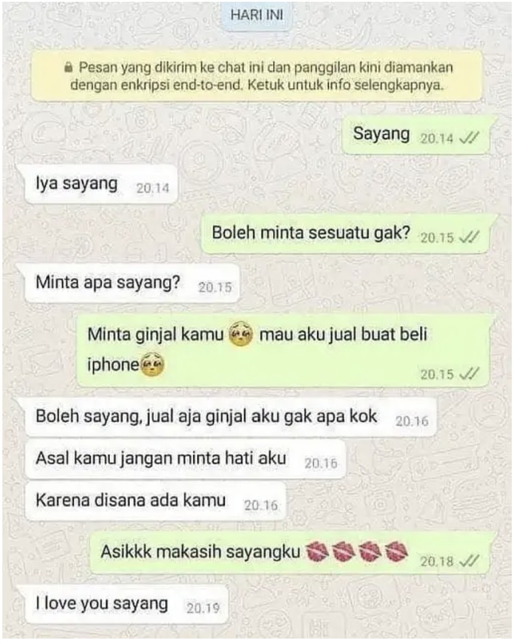 Chat Gebetan Kocak