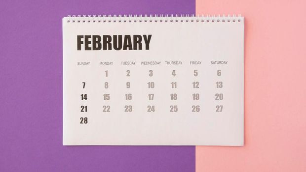 ilustrasi kalender Februari