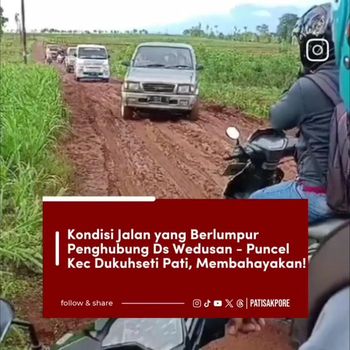 Tangkapan layar jalan Puncel-Sumur Kecamatan Dukuhseti Pati. Foto diunggah Selasa (30/1/2024).