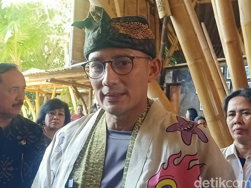 Ketua Dewan Pakar TPN Ganjar Pranowo- Mahfud Md Sandiaga Uno ditemui di Badung, Bali, Selasa (30/1/2024). (Ni Made Lastri Karsiani Putri-detikBali)