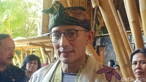 Ketua Dewan Pakar TPN Ganjar Pranowo- Mahfud Md Sandiaga Uno ditemui di Badung, Bali, Selasa (30/1/2024). (Ni Made Lastri Karsiani Putri-detikBali)