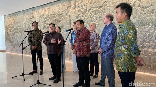 Ketum PSSI Erick Thohir di Sanur, Denpasar, Bali, Selasa (30/1/2024). (Siti Mu’amalah)