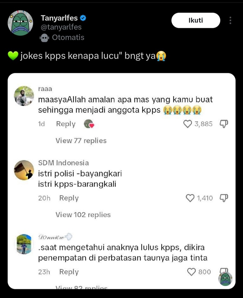 meme kocak KPPS