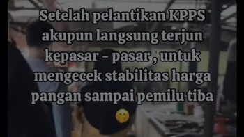 Petugas KPPS juga mantau harga pasar? Foto: Screenshot Twitter