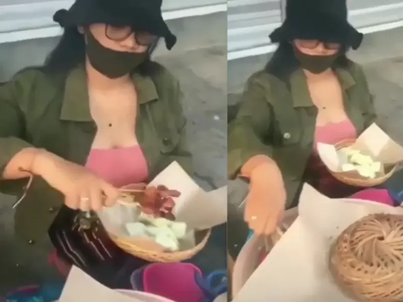 Penjual sate babi seksi di Bali