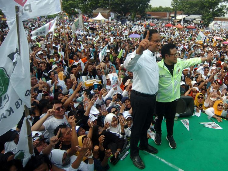 Potret Kemeriahan Kampanye Akbar Anies-Cak Imin di Tegal