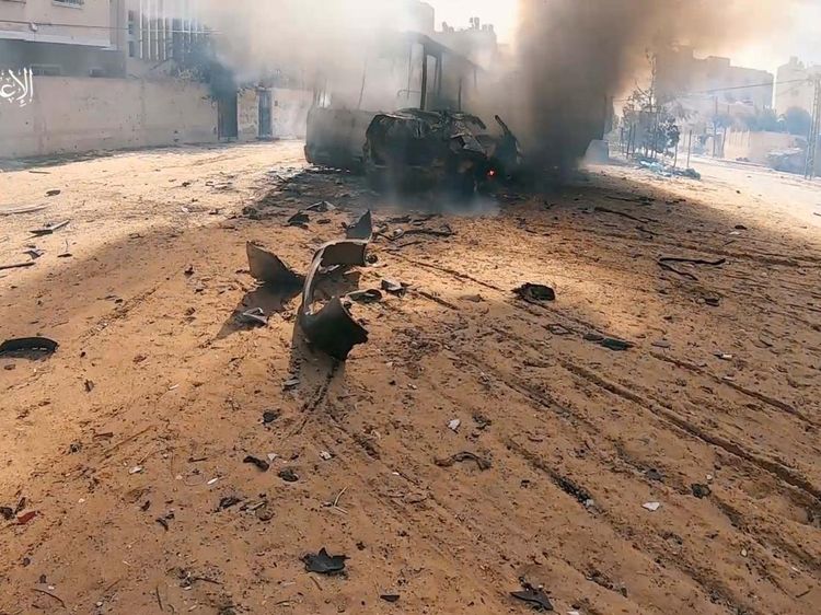 Potret Tank Israel Hancur Dirudal Hamas