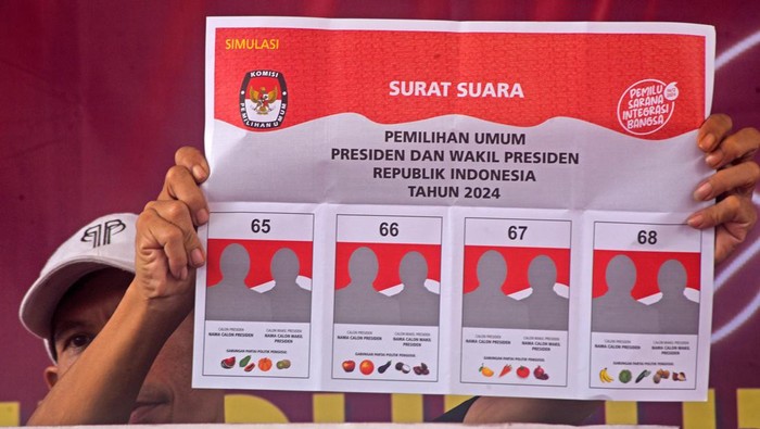KPU menggelar simulasi pemungutan suara Pemilu 2024 di sejumlah daerah di Indonesia.