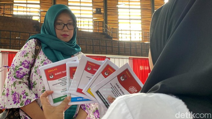 Simulasi pemungutan suara yang digelar KPU Kota Bandung.