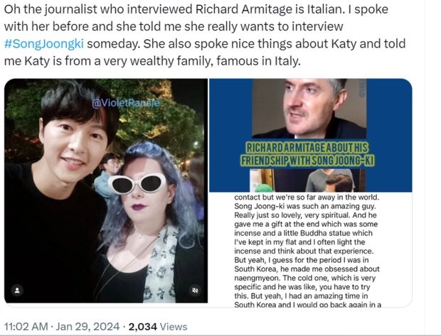 Song Joong Ki dan Katy Saunders