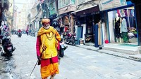 Salah satu sudut jalanan Thamel, Kathmandu.