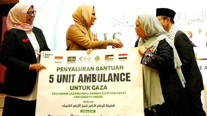 NU Care-Lazisnu PBNU terus menyalurkan bantuan kemanusiaan untuk warga Gaza, Palestina. Kali, bantuan berupa 5 (lima) unit ambulans dikriimkan Indonesia untuk Palestina.