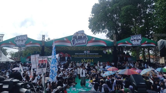Anies-Cak Imin kampanye di Pamekasan (Kurniawan/detikcom)