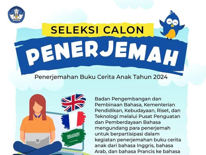 Badan Bahasa buka seleksi calon penerjemah untuk buku cerita anak 2024
